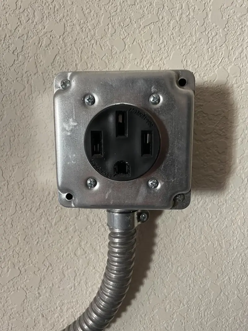 NEMA 14-50 outlet installed for Electrical Panel Upgrade in Santa Rosa